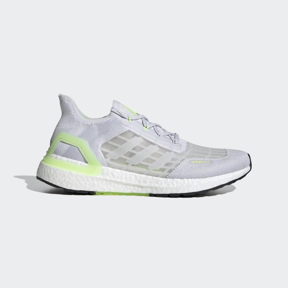 Adidas Men's Ultraboost SUMMER.RDY Running Shoes Grey/White/Green Ireland EG0753